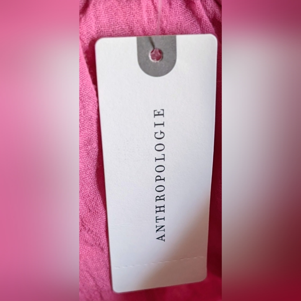 Anthropologie Celandine Pink Embellished Halter Sundress Raspberry Medium NWT - Picture 4 of 5